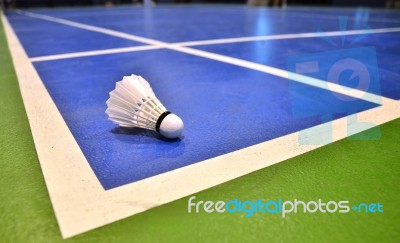 Badminton Court Stock Photo