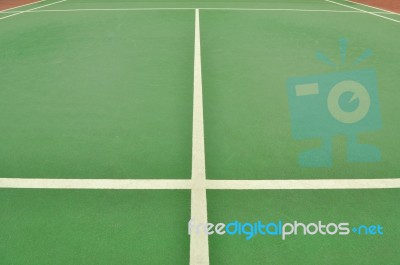 Badminton Court Stock Photo