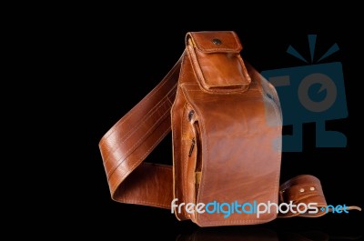 Bag With Black Background Stock Photo