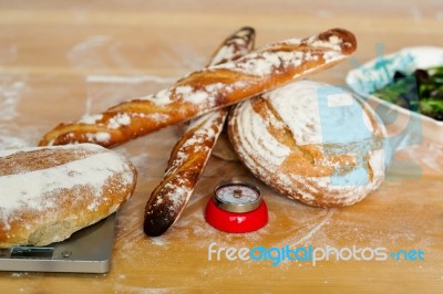 Baguettes And Breads Stock Photo