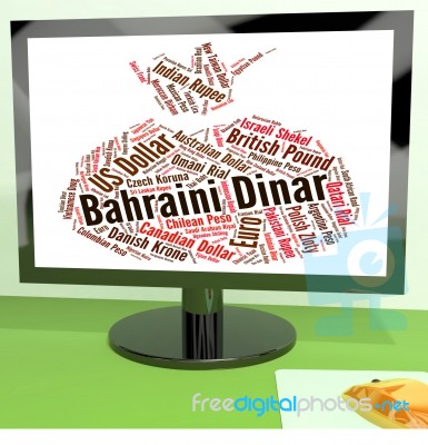 Bahraini Dinar Indicates Currency Exchange And Banknotes Stock Image