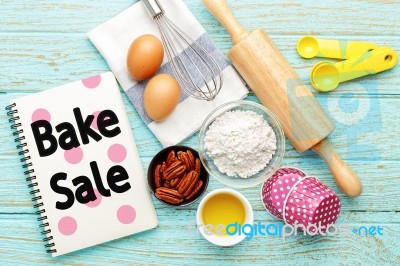 Bake Sale Background Stock Photo