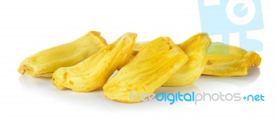 Baked Jackfruit Isolated On The White Background Stock Photo