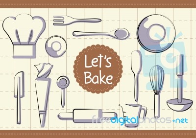 Bakeryware Set Stock Image