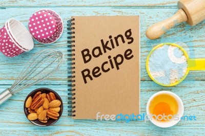 Baking Recipes Stock Photo