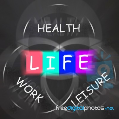 Balance Life Displays Health Leisure And Work Stock Image