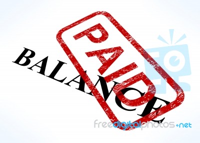 Balance Paid Seal Stock Image