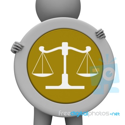 Balance Scales Means Jury Court And Balanced Stock Image