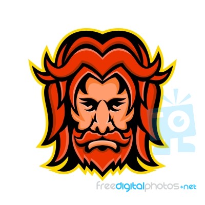 Baldr Norse God Mascot Stock Image