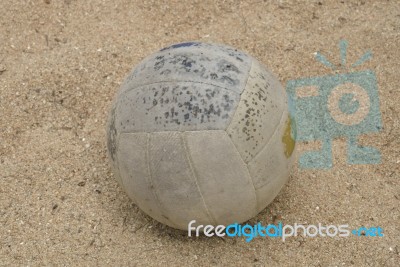 Ball On A Beach Stock Photo