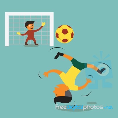 Ball Soccer Run Stock Image