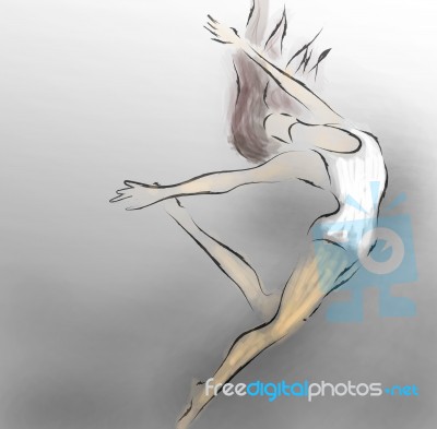 Ballerina Sketch Stock Image