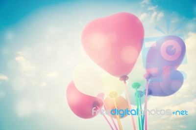 Balloons Background Stock Photo