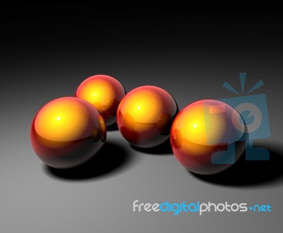 Balls 3D Rosse Stock Image