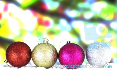 Balls With Colorful Background Stock Photo