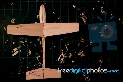 Balsa Wood Glider In The Making Stock Photo