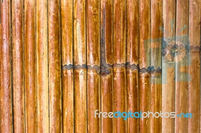 Bamboo Fence Stock Photo