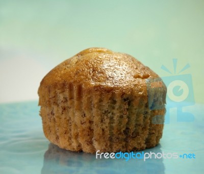 Banana Cupcake Stock Photo