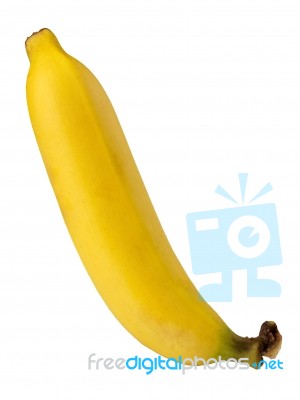 Banana Isolated On White Stock Photo