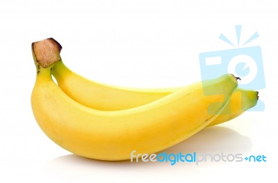 Banana Isolated On White Background Stock Photo