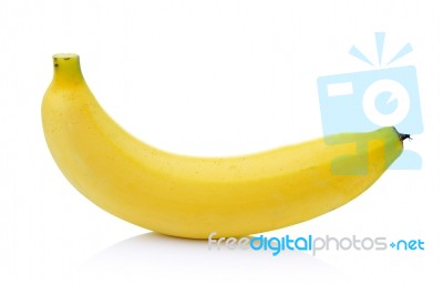 Banana Isolated On White Background Stock Photo