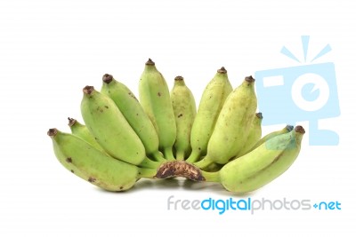 Banana On White Background Stock Photo