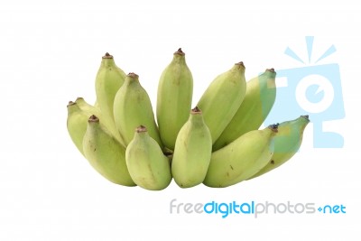 Banana On White Background Stock Photo