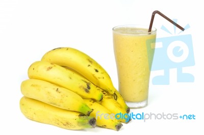 Banana Smoothie Stock Photo