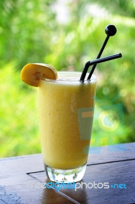 Banana Smoothie Stock Photo