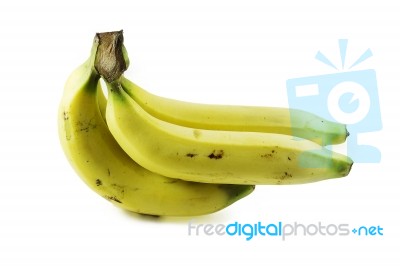 Bananas Isolated On White Background Stock Photo