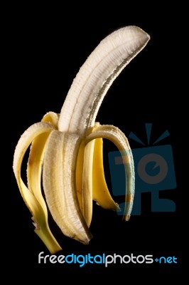 Bananas Peeled Stock Photo