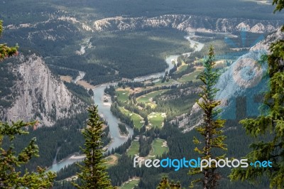 Banff, Alberta/canada - August 7 : The Fairmont Banff Springs Ho… Stock Photo