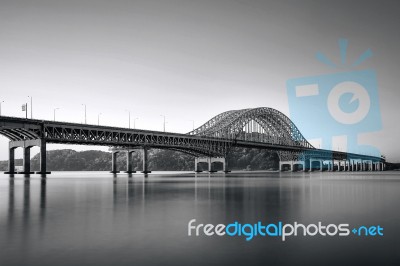 Banghwa Bridge And Han River In Seoul,korea Stock Photo