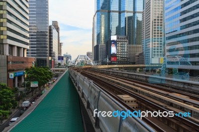 Bangkok Bts Train System Stock Photo