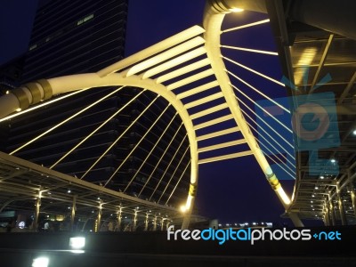 Bangkok Down At Night Stock Photo