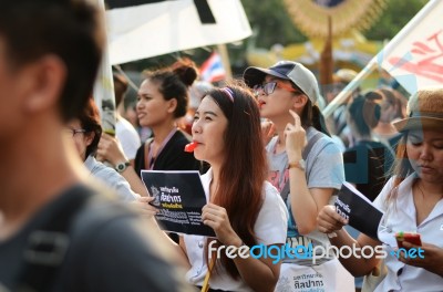 Bangkok - November 11, 2013 : Anti-government Protesters At The Stock Photo