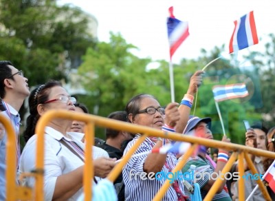 Bangkok - November 11, 2013 : The Protest Against The Amnesty Bi… Stock Photo