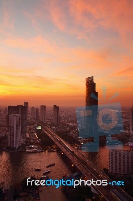 Bangkok Skyline Stock Photo