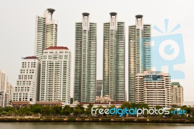 Bangkok, Thailand - June 02: Building At Benja Kitti Garden In B… Stock Photo