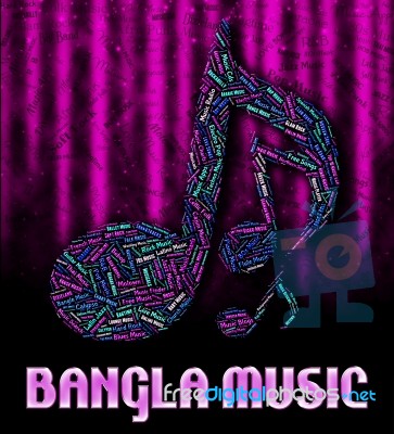 Bangla Music Means Sound Track And Harmony Stock Image