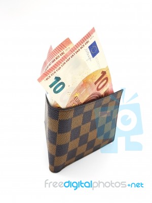 Bank Notes In Wallet Stock Photo