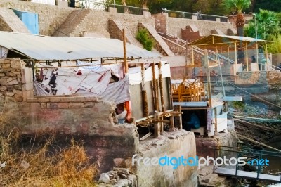 Bank Of The River Nile In Aswan Stock Photo