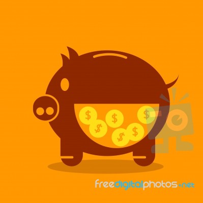 Bank Pig Stock Image