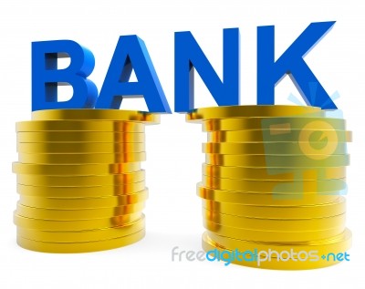 Bank Savings Shows Progress Finances And Wealthy Stock Image