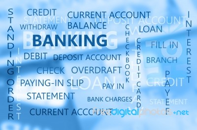 Banking Business Essential Backdrop Stock Image