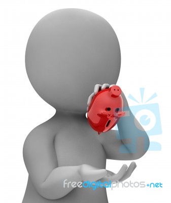 Bankrupt Save Represents Financial Problem And Banking 3d Render… Stock Image