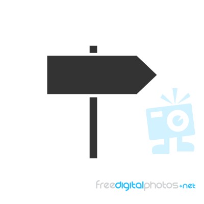 Banner Pole Icon  Illustration On White Background Stock Image