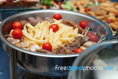 Banquet Table Stock Photo