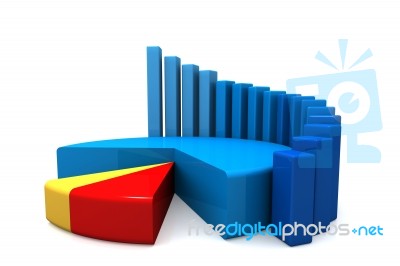 Bar And Pie Chart Stock Image