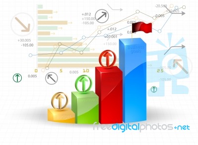 Bar Graph Business Concepts Stock Image